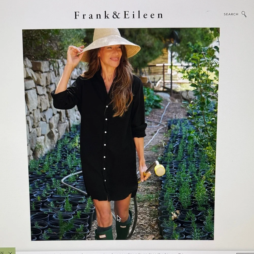 FRANK & EILEEN Mary Shirtdress Black Famous Denim - Picture 1 of 15